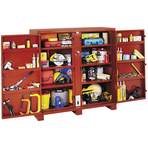Armoire &agrave; tablettes Jobsite, Acier, 47,5 pi³, Rouge Equipex