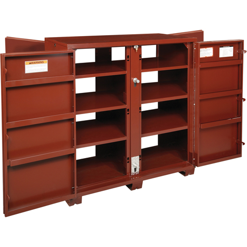 Armoire &agrave; tablettes Jobsite, Acier, 63,7 pi³, Rouge Equipex