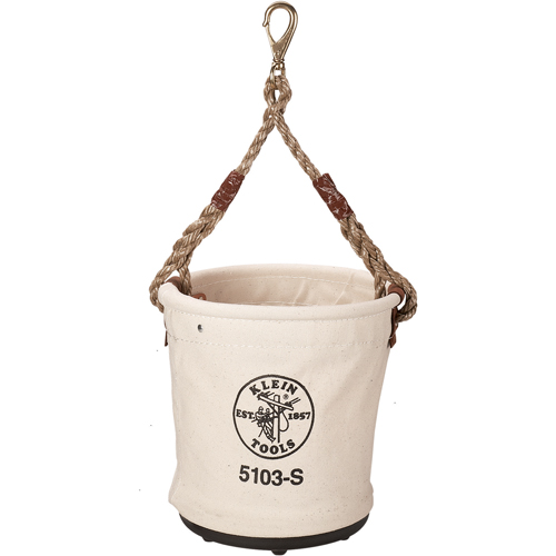Seau &agrave; outils, 12" lo x 12" la x 12" h, Toile, Beige Equipex