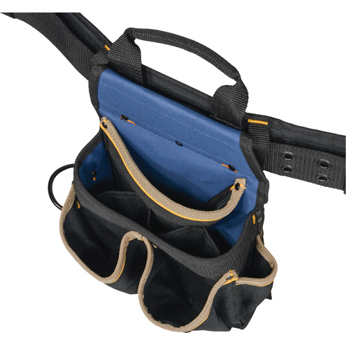 Combin&eacute;s de ceinture &agrave; outils &agrave; 20 pochettes, Polyester, Noir Equipex