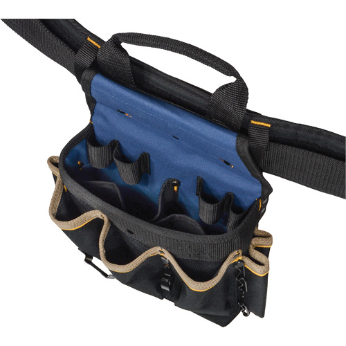 Combin&eacute;s de ceinture &agrave; outils &agrave; 20 pochettes, Polyester, Noir Equipex