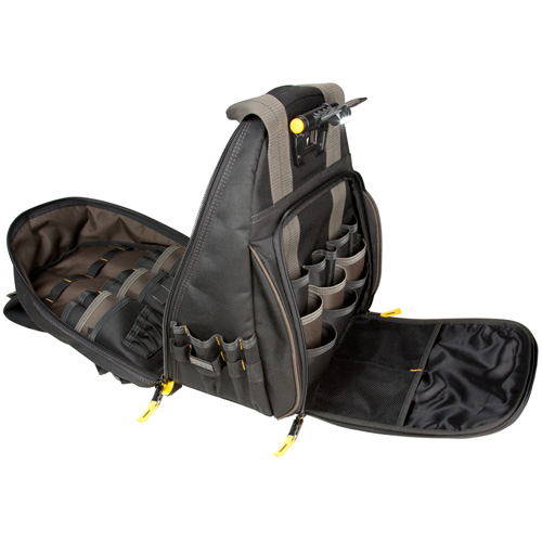 Techgear 53-Pocket Tool Backpack, 16" L x 13-1/4" W, Black, Polyester Equipex