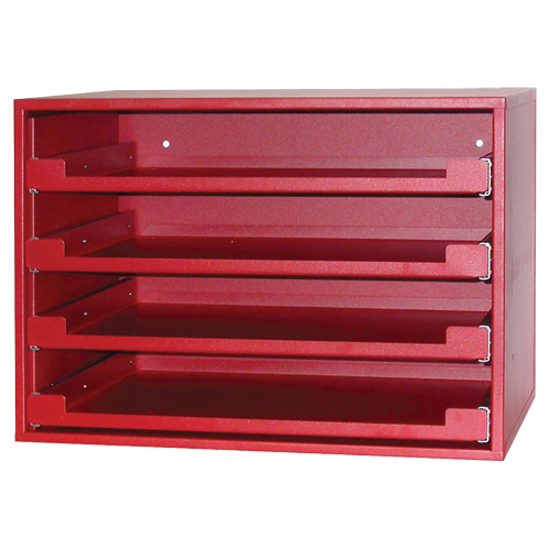 Compartment Rack, 15" D x 21" W x 15" H, Red Equipex