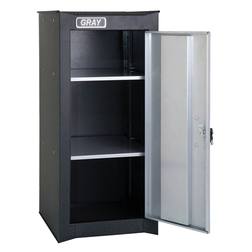 Side Rider Cabinet, 2 Drawers, 14-3/4" W x 18" D x 33-3/4" H, Black Equipex
