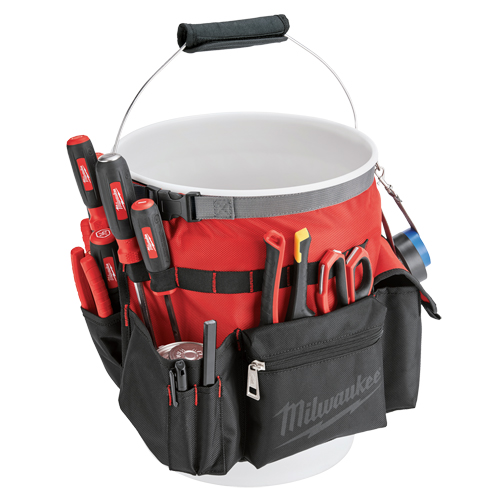 Sac organiseur pour seau, 10" lo x 10" la x 13-1/2" h, Nylon, Rouge Equipex