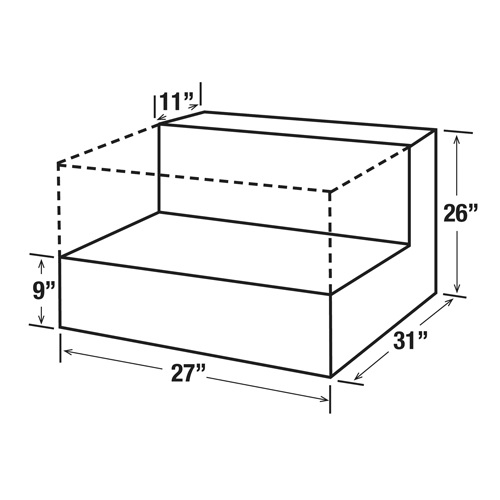 Steel Fuel Transfer Tank, Steel, 48 gal. Capacity, White Equipex