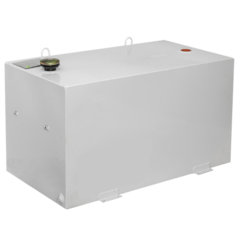 Steel Fuel Transfer Tank, Steel, 100 Gal. Capacity, White Equipex