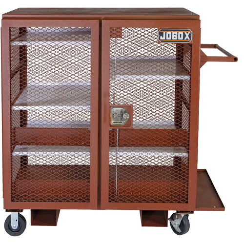Armoire mobile en treillis, Acier, 37 pi³, Rouge Equipex