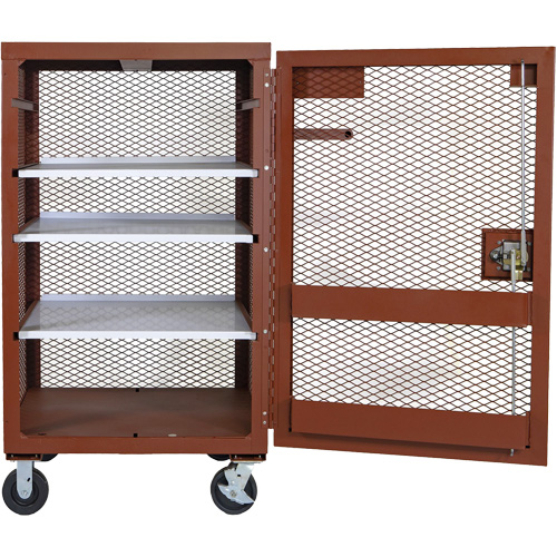 Armoire mobile en treillis, Acier, 22 pi³, Rouge Equipex