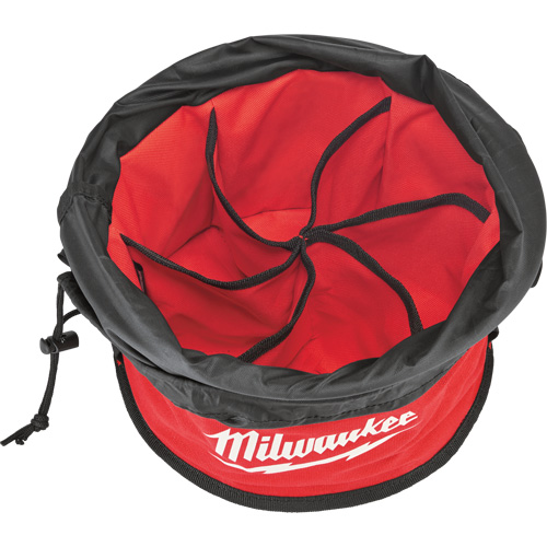 Sac range-tout style parachute, 11-4/5" lo x 11-4/5" la x 11" h, Nylon, Noir/Rouge Equipex