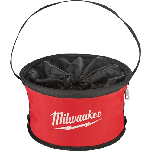 Sac range-tout style parachute, 11-4/5" lo x 11-4/5" la x 11" h, Nylon, Noir/Rouge Equipex