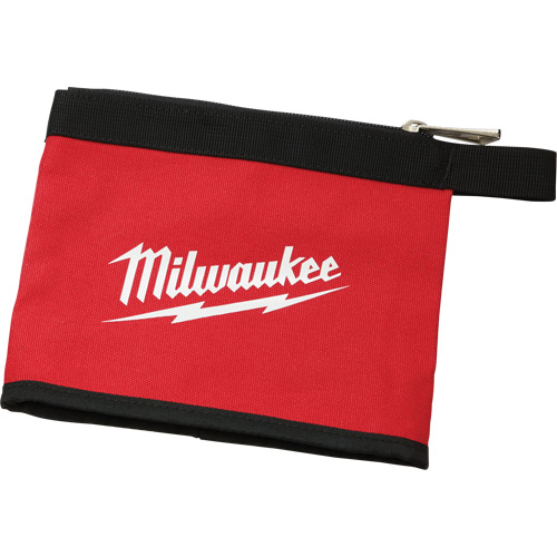 Multi-Size Zipper Pouches - Set of 3, Canvas, 3 Pockets, Black/Red Equipex