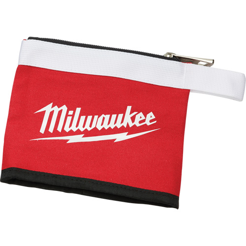 Multi-Size Zipper Pouches - Set of 3, Canvas, 3 Pockets, Black/Red Equipex
