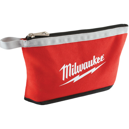 Coloured Zippered Pouches - Set of 3, Canvas, 3 Pockets, Black/Red Equipex
