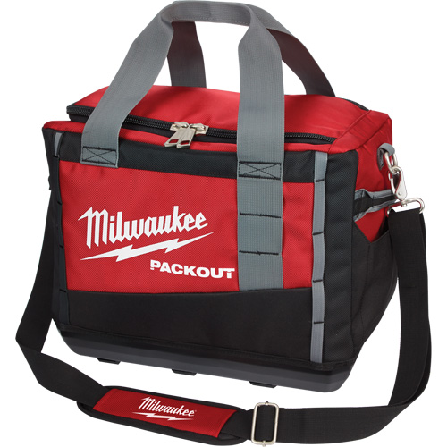 Packout Tool Bag, Ballistic Nylon, 2 Pockets, Black/Red Equipex