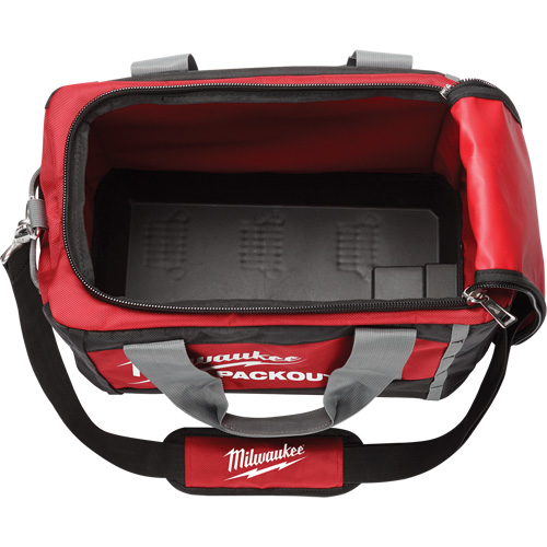 Packout Tool Bag, Ballistic Nylon, 2 Pockets, Black/Red Equipex