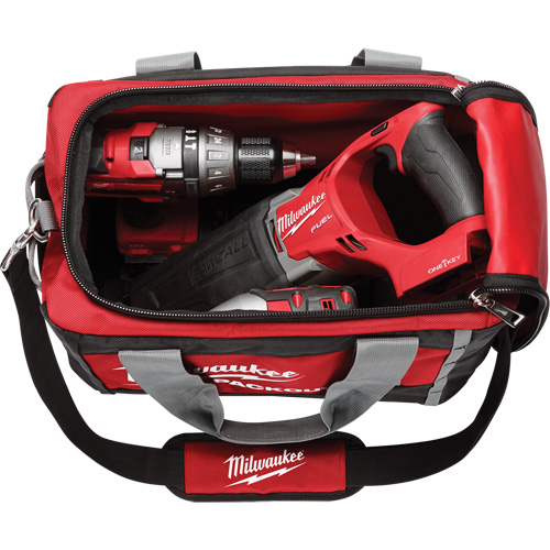 Packout Tool Bag, Ballistic Nylon, 2 Pockets, Black/Red Equipex