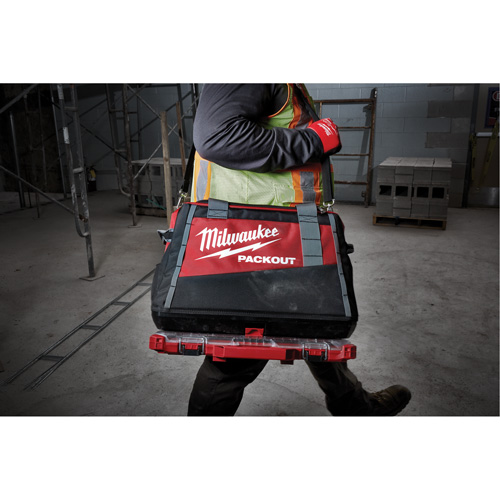 Packout Tool Bag, Ballistic Nylon, 2 Pockets, Black/Red Equipex