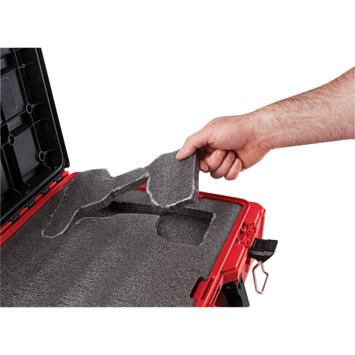 Coffre &agrave; outils avec partitions ajustables Packout, 20-7/10" x 15-1/5" x 6-1/5", Noir/Rouge Equipex