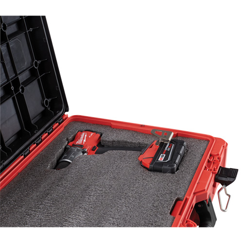 Coffre &agrave; outils avec partitions ajustables Packout, 20-7/10" x 15-1/5" x 6-1/5", Noir/Rouge Equipex