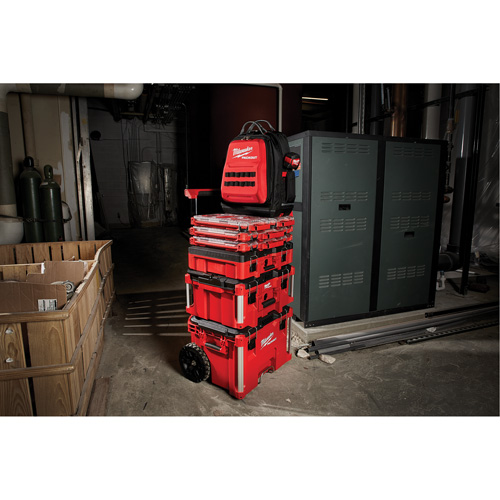 Packout Backpack, 15-3/4" L x 11-4/5" W, Black/Red, Ballistic Equipex