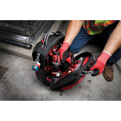 Packout Backpack, 15-3/4" L x 11-4/5" W, Black/Red, Ballistic Equipex