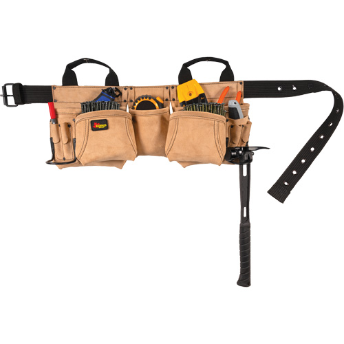 Carpenter's Tool Belt, Leather, Tan Equipex