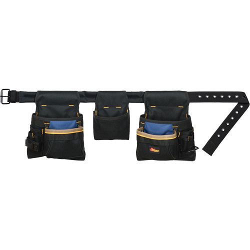 Deluxe Tool Belt Combo, Polyester, Black Equipex