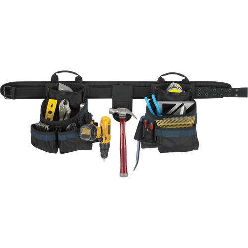 Ceinture &agrave; outils pour &eacute;lectricien, Polyester, Noir Equipex