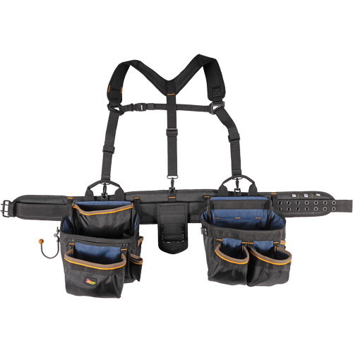 Ceinture &agrave; outils de luxe, Polyester, Noir Equipex