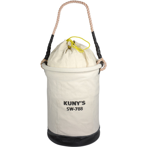 Sac &agrave; outils avec sommet style parachute, 11-1/2" lo x 11-1/2" la x 16" h, Toile, Beige Equipex