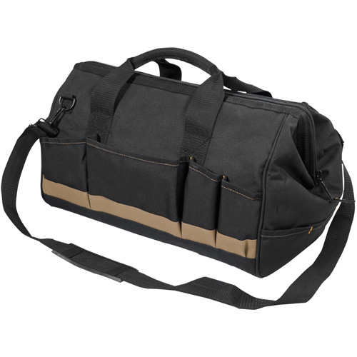 Sac &agrave; outils MEGAMOUTH, Polyester, 25 pochettes, Noir Equipex