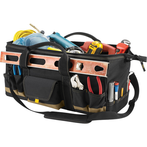 Sac &agrave; outils MEGAMOUTH, Polyester, 32 pochettes, Noir Equipex