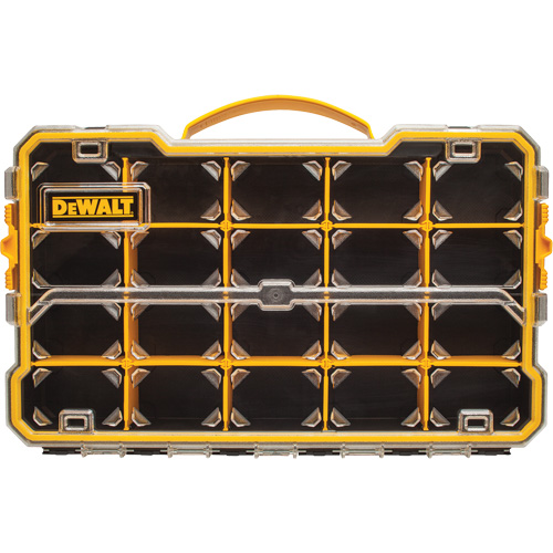 Compartment Pro Organizer, 11" W x 17-5/8" D x 2-7/8" H, Black/Yellow Equipex