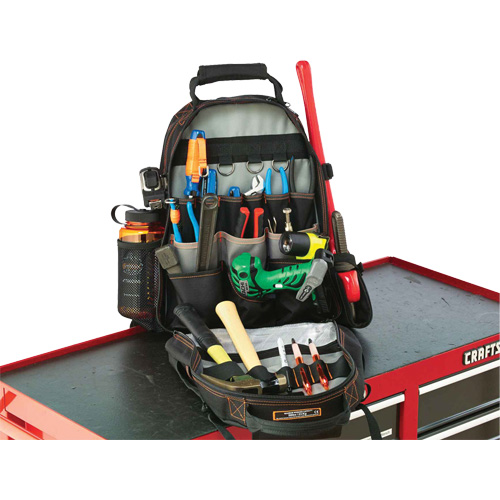Sac &agrave; dos pour outils 5843 Arsenal, 13-1/2" lo x 8-1/2" la, Noir, Polyester Equipex