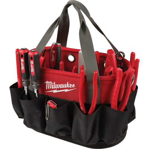 Utility Oval Bag, Ballistic Nylon, 24 Pockets, Black/Red Equipex