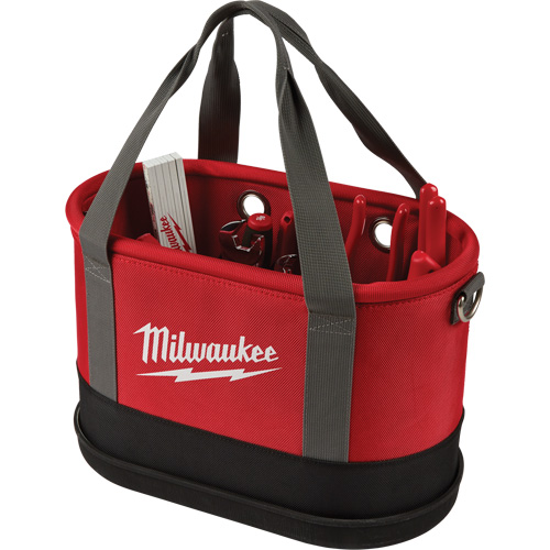 Aerial Utility Oval Bag, Ballistic Nylon, 14 Pockets, Black/Red Equipex