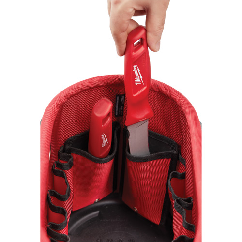 Aerial Utility Oval Bag, Ballistic Nylon, 14 Pockets, Black/Red Equipex