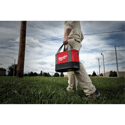 Aerial Utility Oval Bag, Ballistic Nylon, 14 Pockets, Black/Red Equipex