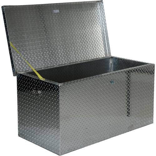 Aluminum Treadplate Portable Tool Box, 25-1/16" D x 49-1/4" W x 24" H, Silver Equipex