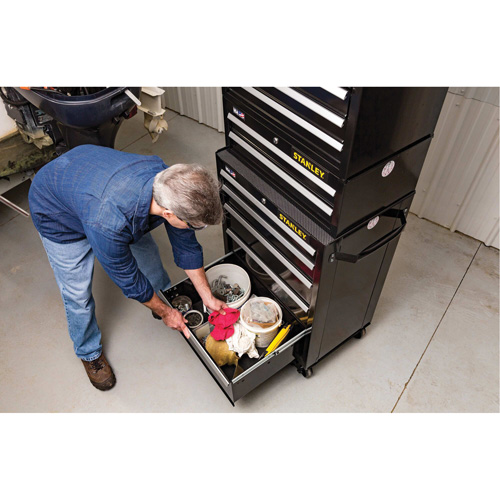 Armoire &agrave; outils moyenne de s&eacute;rie 300, 26" la, 2 tiroirs, Noir Equipex