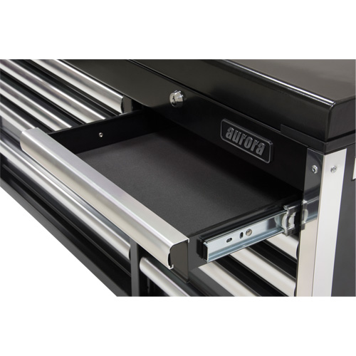 Coffre &agrave; outils industriel, 41" la, 10 tiroirs, Noir Equipex