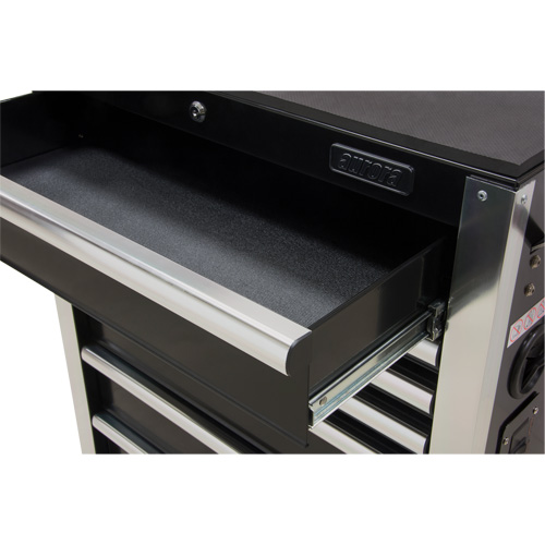 Heavy-Duty Tool Cart, 7 Drawers, 28" W x 22" D x 42-3/8" H, Black Equipex