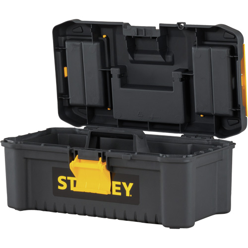 Coffre &agrave; outils avec plateau Essential, 12-1/2" la x 7-3/8" p x 5-1/8" h, Noir/Jaune Equipex