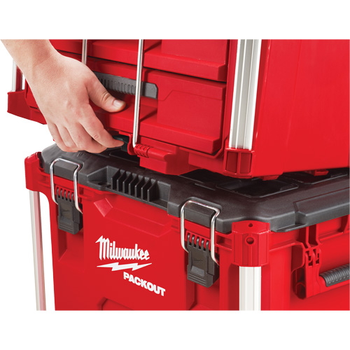 Packout 3-Drawer Tool Box, 16-1/3" x 14-1/3" x 22-1/5", Black/Red Equipex