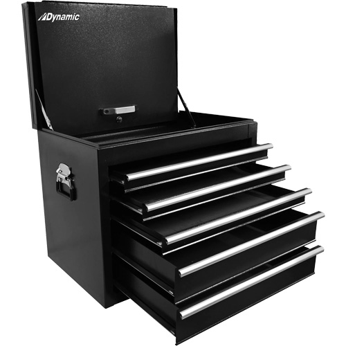 Truck Tool Box, 27" W, 5 Drawers, Black Equipex