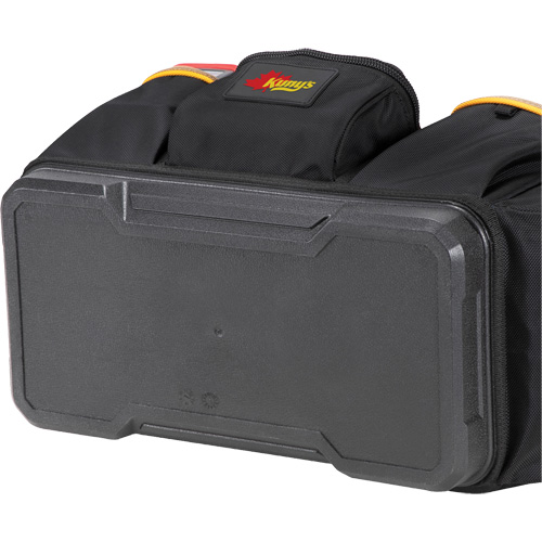 Boîte &agrave; outils ouverte &agrave; base moul&eacute;e, Polyester balistique, 17 pochettes, Noir/Bleu Equipex