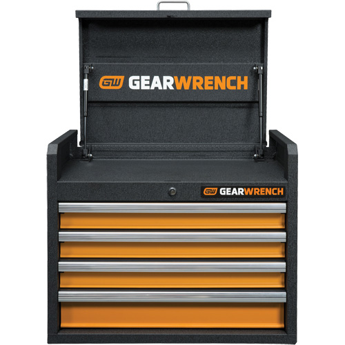 Coffre &agrave; outils de s&eacute;rie GSX, 26" la, 4 tiroirs, Noir/Orange Equipex