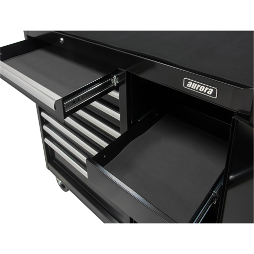 Industrial Tool Cart, 8 Drawers, 44-3/10" W x 21-1/10" D x 36-7/10" H, Black Equipex