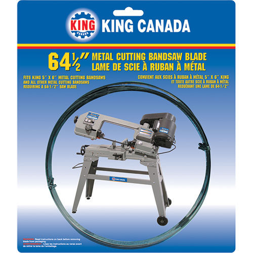 General Purpose Band Saw Blade, Bi-Metal, 64-1/2" L x 1/2" W x 0.025" Thick, 14 TPI Equipex